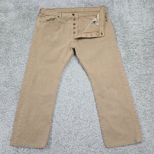 Levi's Mens 501 Brown Straight Leg Jeans Size 38x30 (fits 37x27) Workwear Casual